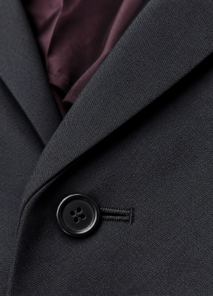 Mazara Mens Solid Black Classic Fit Double Breasted Wool Blend Suit