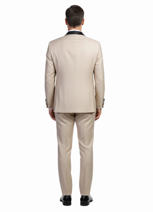 Men's Slim Fit 2-Piece Shawl Lapel Tuxedo Suit