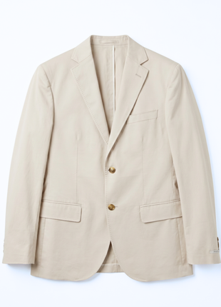 Santorelli Mens Solid Ivory Half Canvassed Notch Lapel Classic Fit 2-Button Stretch Suit  - 40R