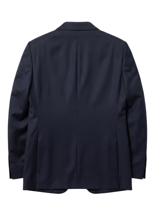 Canali Dark Blue Slim Fit Canvassed Shawl Lapel Wool 3-Piece Suit 44R
