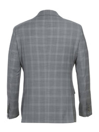 Thumbnail for English Laundry Slim Fit Light Gray Window Pane Check Wool Suit