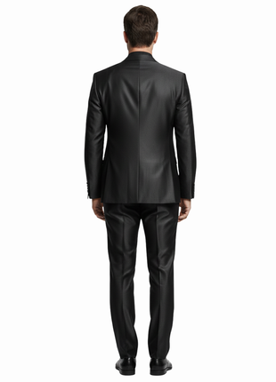 Men's Sharkskin Italian Styled Two Piece Suit - The Suit Depot