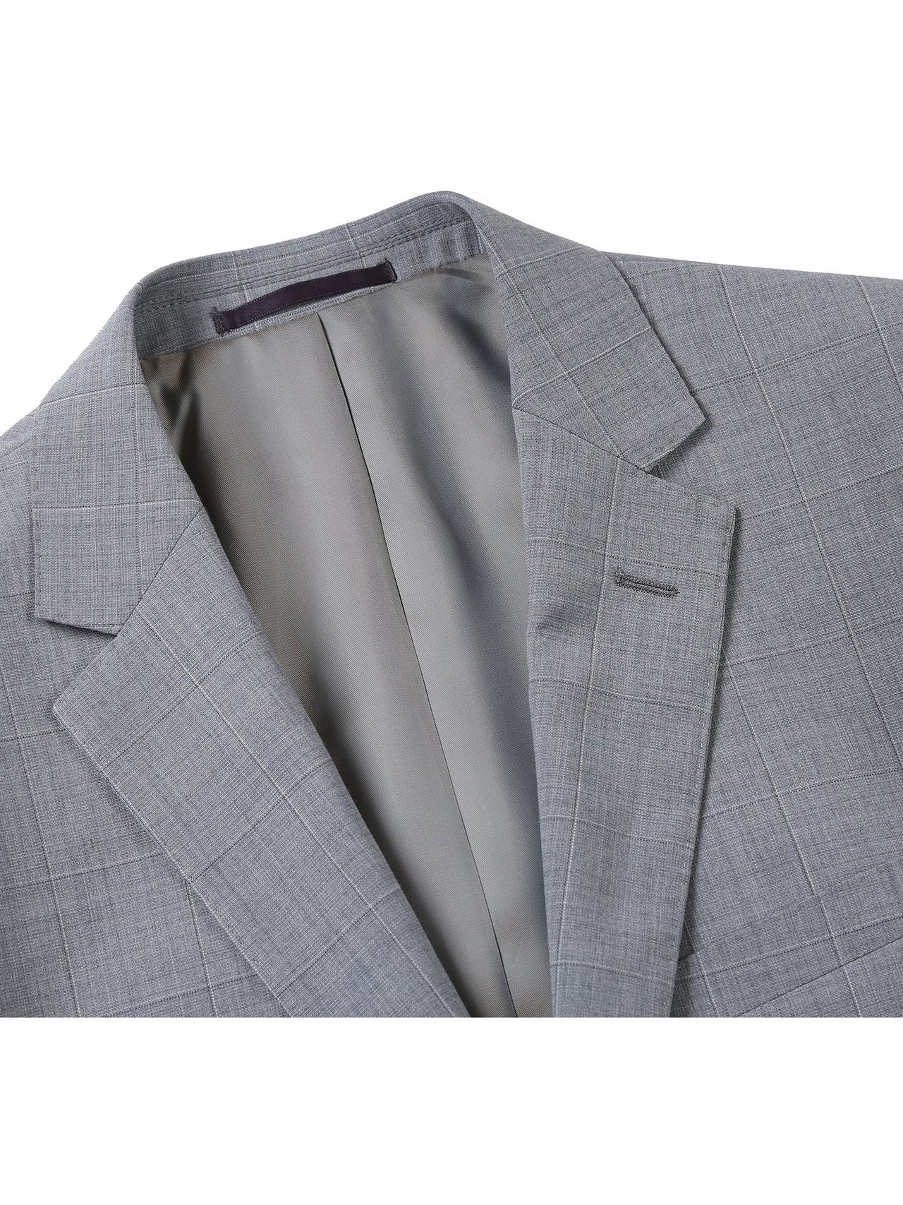 Men's Classic Fit Wool Blend Stretch Checked Blazer