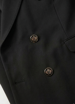 Vitali Solid Black Classic Fit Peak Lapel Double Breasted Suit