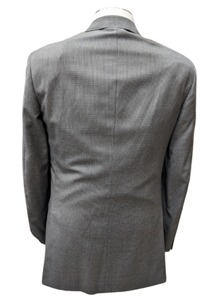Canali 1934 Mens Gray Check 44R Drop 8 100% Wool 2 Button 2 Piece Suit