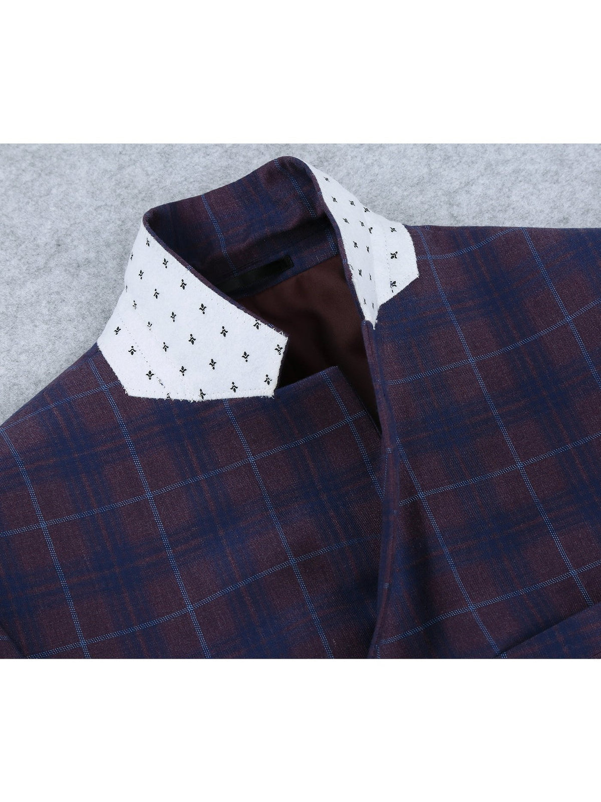 Men&#39;s 2 Buttons Slim Fit Blazer Premium Plaid Sport Coat