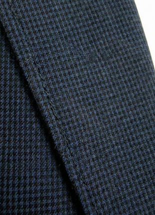 Centrion Mens Blue Microcheck Classic Fit Notch Lapels 2 Button Wool Suit