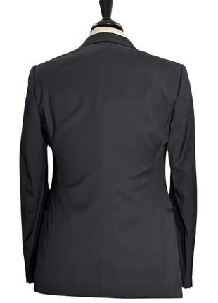Armani Collezioni Black Textured Classic Fit Notch Lapel 3 Piece Wool Suit 36R