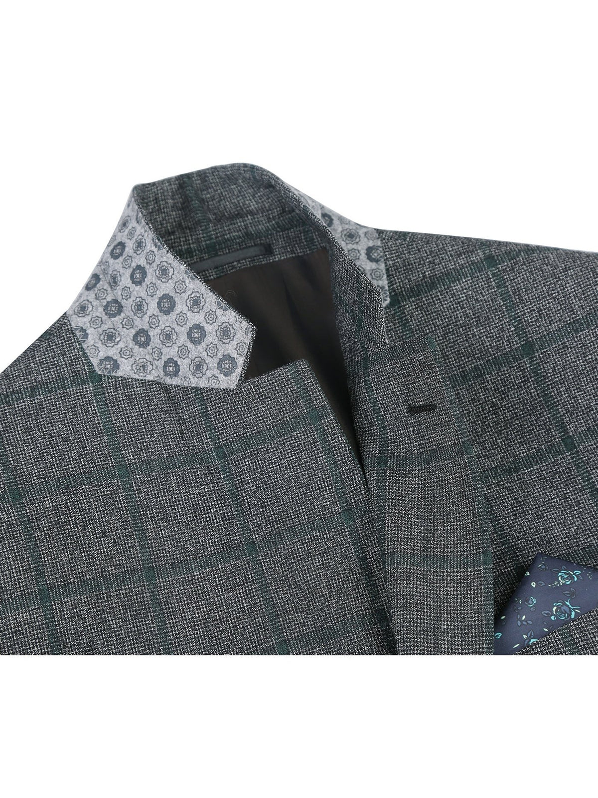 Men&#39;s Classic Fit Plaid Blazer Wool Blend Sport Coat