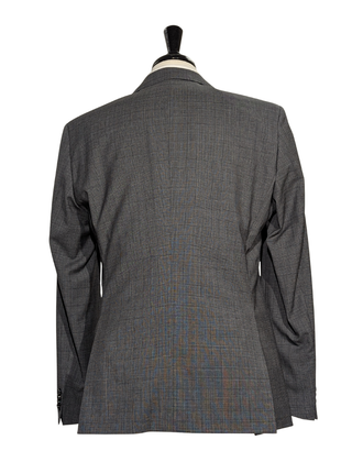 Hugo Boss Marlane Biella Glen Plaid Gray Regular Fit Wool 2-Button Suit - 40R
