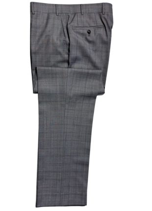 Corneliani Mens Gray Glen Plaid Fully-Canvassed Notch Lapels Classic Fit 2 Button Wool Suit - 40R - The Suit Depot