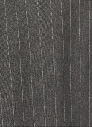 Armani Collezioni Black Pinstriped Notch Lapel Wool 2-Button Suit - 46R - The Suit Depot
