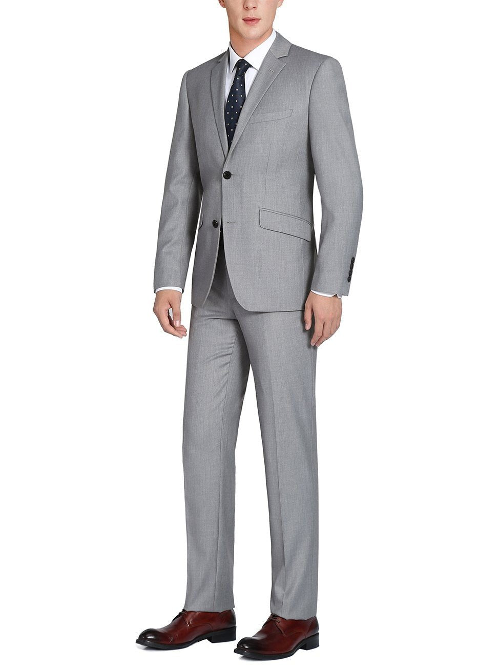 Men's 2-Piece Notch Lapel 100% Wool Suit