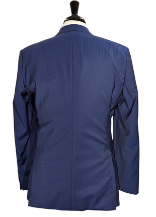 Hugo Boss Blue Pinstripe Notch Lapel Two-Button Stretch Wool Suit 38S