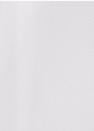 Steven Land White Herringbone Classic Fit Spread Collar Wrinkle Shrink Free Cotton Dress Shirt