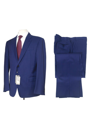 Armani Collezioni G-Line 42L Blue Pinstripe 100% Wool Slim Fit 2 Piece Suit