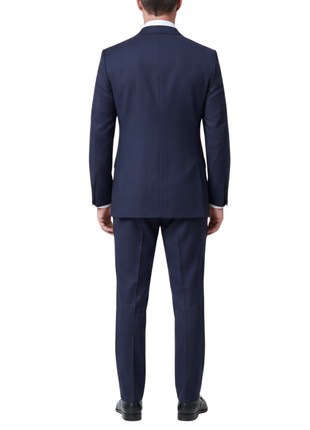 Tovaglia Solid Navy Slim Fit Notch Lapel Wool Cashmere Blend 2-Button Suit