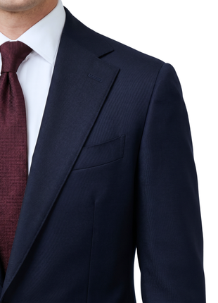 Tovaglia Solid Navy Slim Fit Notch Lapel Wool Cashmere Blend 2-Button Suit