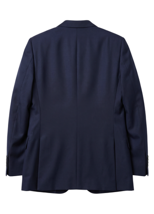 Tovaglia Solid Navy Slim Fit Notch Lapel Wool Cashmere Blend 2-Button Suit