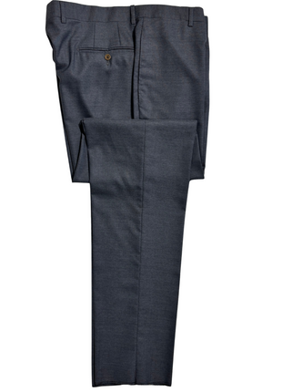 Sartoria Partenopea Mens Gray Micro-Check Notch Lapel Slim Fit 3-Button Wool Cashmere Suit With Patch Pockets - 44R