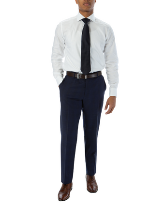 Sartoria Mazara Mens Slim Fit Blue Plaid 100% Wool 2 Piece Suit