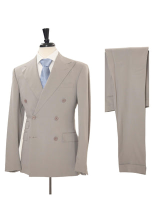 Ralph Lauren Purple Label Mens 40L Gray 100% Wool Double Breasted 2 Piece Suit