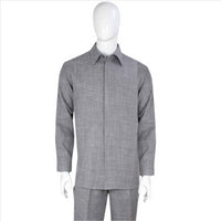 Thumbnail for Apollo King Royal Diamond Mens Gray Textured 2 Piece Long Sleeve Walking Suit