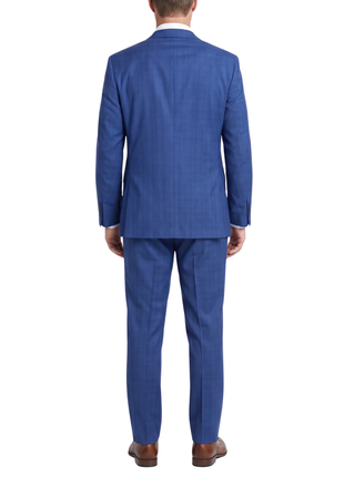 Caravelli  Blue Plaid  Notch Lapel Slim Fit 2 Piece Suit