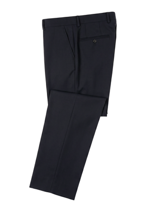 Sartoria Mazara Solid Black Slim Fit Notch Lapel Stretch Wool Suit