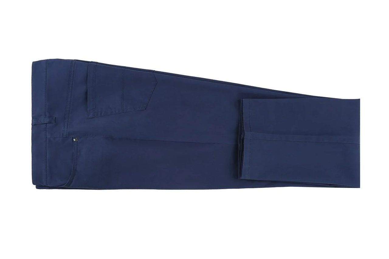 Pantalones chinos con frente plano y lavado elástico de algodón con 5 bolsillos para hombre