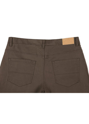 Men's 5-Pocket Cotton Stretch Washed Flat Front Chino Pants