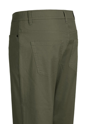 Men's 5-Pocket Cotton Stretch Washed Flat Front Chino Pants