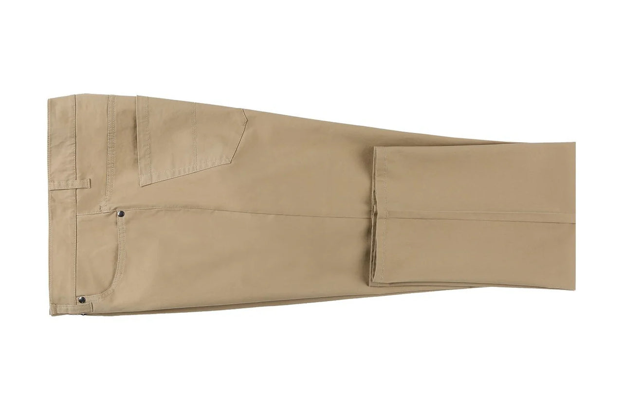 Pantalones chinos con frente plano y lavado elástico de algodón con 5 bolsillos para hombre