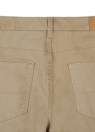 Men's 5-Pocket Cotton Stretch Washed Flat Front Chino Pants