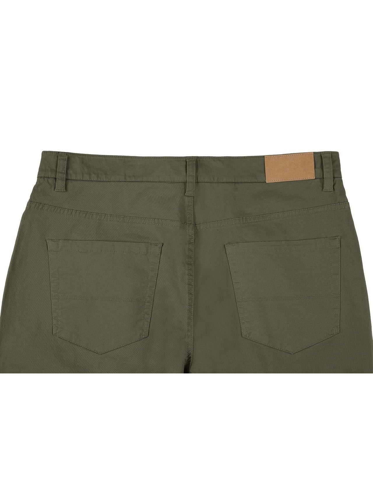 Pantalones chinos con frente plano y lavado elástico de algodón con 5 bolsillos para hombre