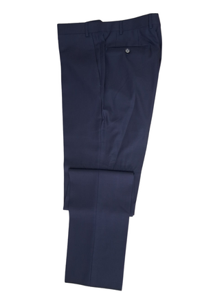 Canali Solid Navy 100% Wool Suit 40R