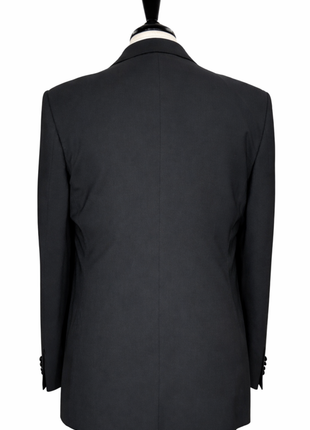 Giorgio Armani Solid Black With Satin Notch Lapel Classic Fit 2-Button Wool Cashmere Tuxedo 36S
