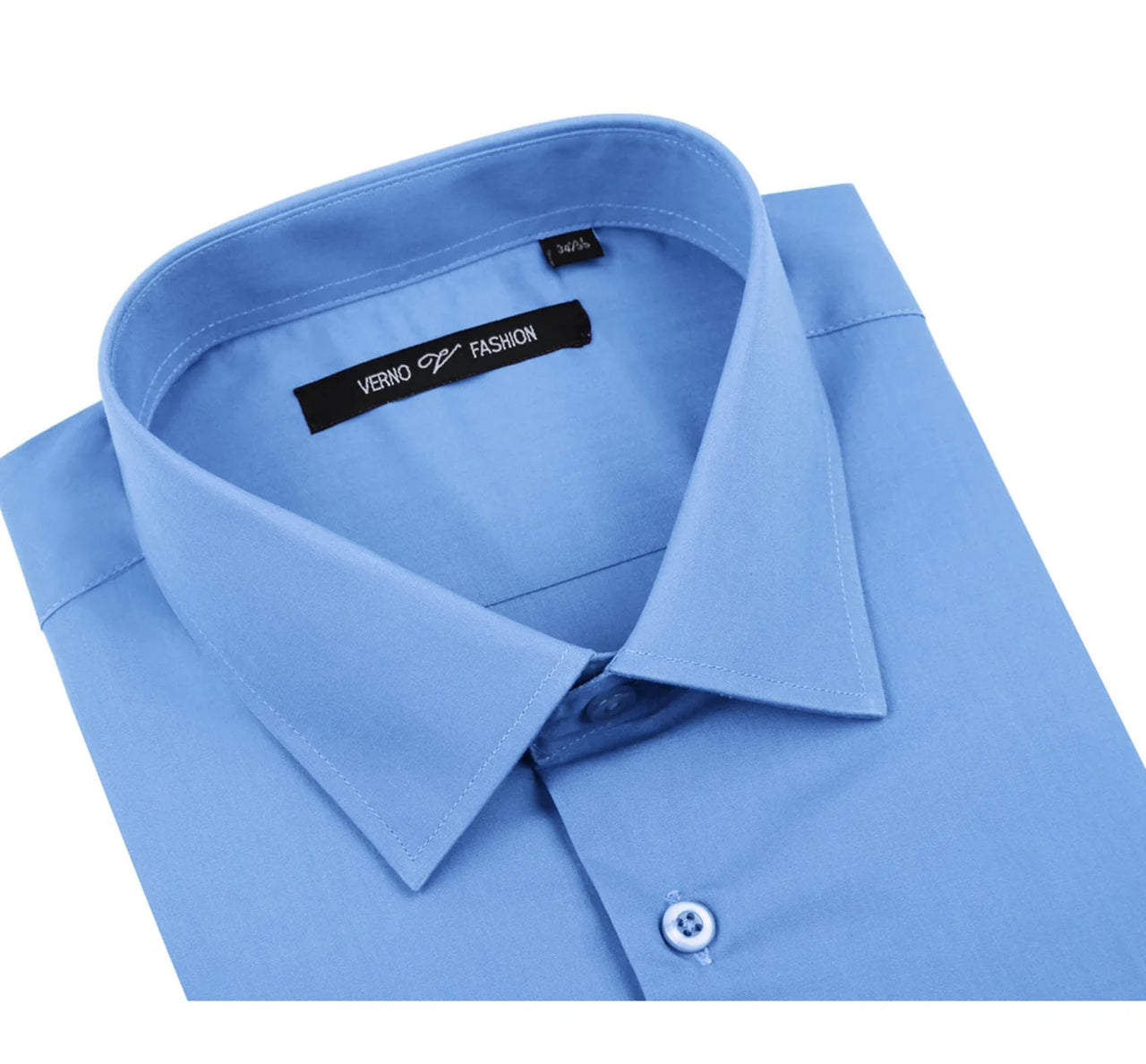 Men's Classic Fit Long Sleeve Spread Collar Dress Shirt