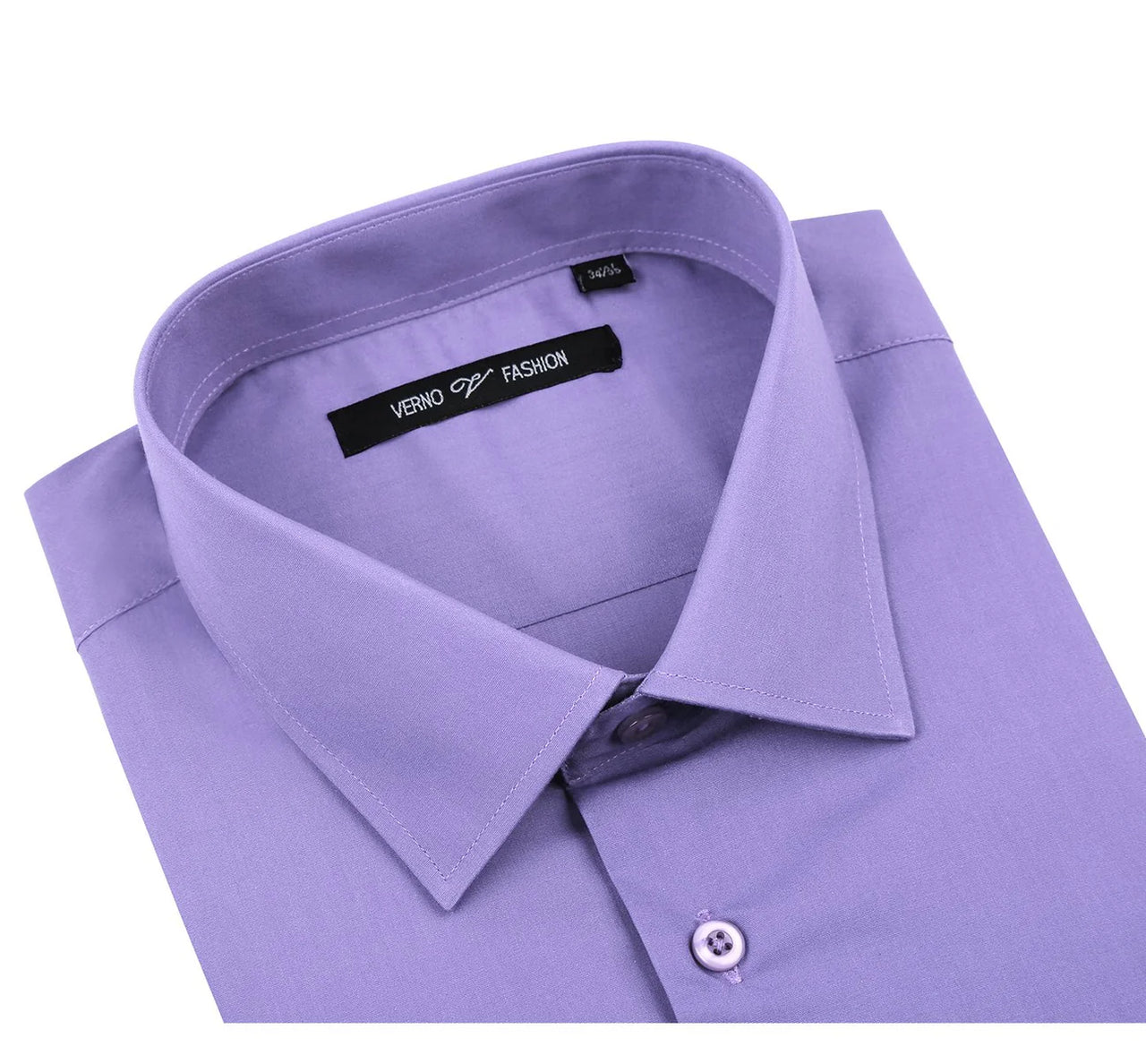 Men's Classic Fit Long Sleeve Spread Collar Dress Shirt