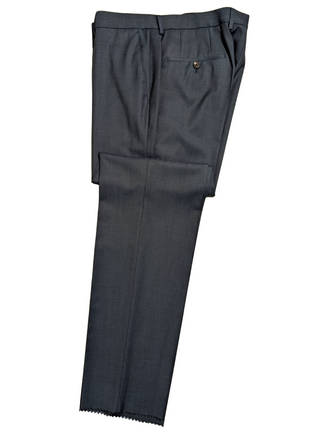 Hugo Boss Super 120s Blue Textured Notch Lapels Wool 2-Button Suit - 44R