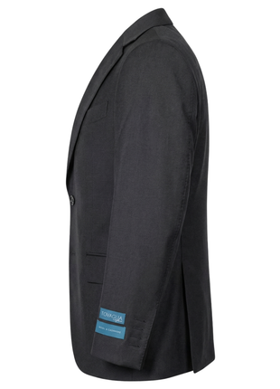Tovaglia Solid Black Classic Fit Notch Lapel Wool Cashmere 2-Button Suit