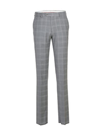 Thumbnail for English Laundry Slim Fit Light Gray Window Pane Check Wool Suit