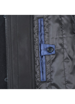 Raphael Solid Black Wool Blend Short Coat