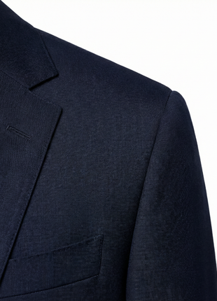Tovaglia Solid Navy Classic Fit Notch Lapel Wool Cashmere 2-Button Suit
