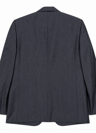 Ermenegildo Zegna Men's Charcoal Herringbone Notch Lapel Classic Fit 2-Button Wool Suit - 48R
