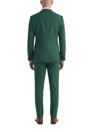 Vitali Solid Hunter Green Classic Fit Peak Lapel Double Breasted Suit