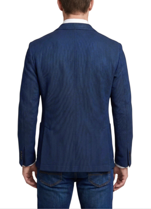 Bergamo Blue Technical Weave Slim Fit 4-Way Stretch Air Blazer