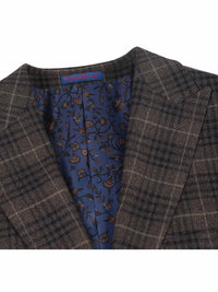 Thumbnail for English Laundry Men's 3-Piece Slim Fit Check Peak Lapel Suit