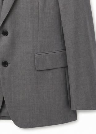 Paul Smith Mens Gray Textured Half Canvassed Notch Lapel Slim Fit 2-Button Wool Suit  - 44R