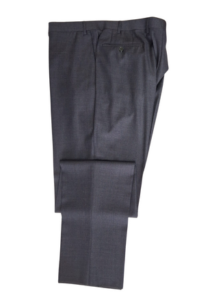 Canali Grey Micro Check 100% Wool Suit 46L